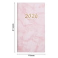 thumbnail image 6 of bestolf A6 2024 English Planner Faux Leather Hardcover Ribbon Bookmark No Bleed Thick Paper Daily Weekly Schedule Time Management Notebook Journal Student Dairy, 6 of 8