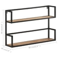 thumbnail image 4 of vidaXL Wall Shelf 80x20x60 cm Rough Mango Wood, 4 of 5