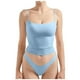 thumbnail image 2 of Camiseta sin mangas sexy de cuello cuadrado y tirantes ajustables para mujer - XS-XL, 2 of 8