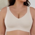 thumbnail image 2 of Bras for Women Gather Wireless Bra Soft Comfortable Push Up Lingerie Breathable Nylon Spandex Bra for Everyday & Sports Wear Full Coverage Support 2Xl Size Sports Bras for Women, 2 of 5