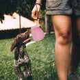 thumbnail image 4 of FUEENIRVA 2Pcs Durable Pink Plastic Dog Water Containers Portable Pet Waterers for Travel, 4 of 6