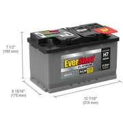 EverStart Platinum AGM Automotive Battery, Group Size H7 / LN4 / 94R 12 Volt, minimum 800 CCA