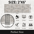 thumbnail image 3 of Runner Rugs for Hallway, 2x6 Washable Soft Non Slip Floor Rugs for Kitchen, Modern Mat for Living Room Bedroom Entryway Gray & white, 3 of 7