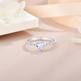 thumbnail image 6 of YIFSIY Heart Promise Rings for Her 925 Sterling Silver Heart Cubic Zirconia Engagement Wedding Bands for Women Size 5, 6 of 8