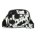 thumbnail image 6 of Montana West Small Crossbody Bags for Women Cow Print Purse Triple Zip Shoulder Handbags with Wide Strap, 6 of 8