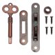 thumbnail image 5 of Juego de 2 cerraduras para puertas de armario, antiguas, decorativas, con llave, 5 of 6