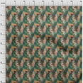 thumbnail image 4 of oneOoneCottonPoplinDarkGreenFabricTropicalLeafWithAnimalQuiltingSuppliesPrintSewingFabricByTheYard56InchWide, 4 of 4