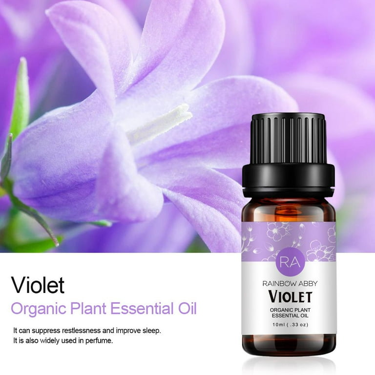 Violet Essential Oil 100% Pure Organic Therapeutic Grade Violet Oil for  Diffuser, Sleep, Perfume, Massage, Skin Care, Aromatherapy, Bath - 10ML