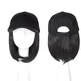 thumbnail image 5 of Benehair Baseball Cap with Hair Extensions Full Head Hair Bobo Wigs Adjustable Hairpiece Hat Cap Wig for Women 6" Straight Dark Black, 5 of 6