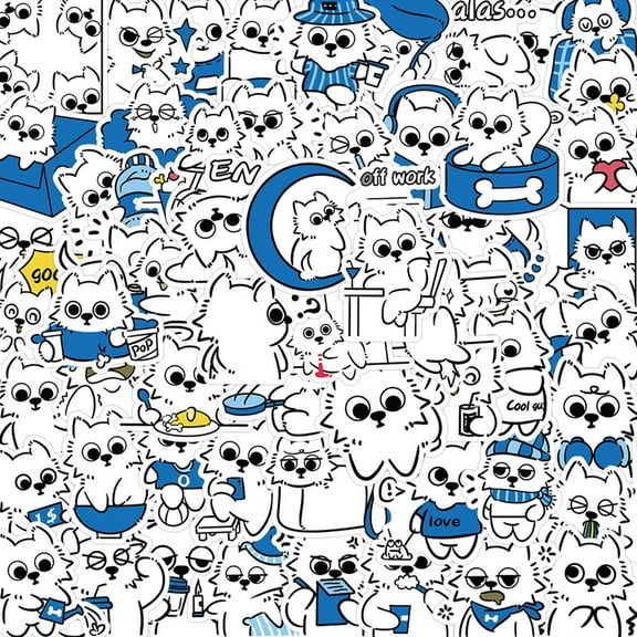 Kids Stickers,Cute Dog Stickers 60 Pieces Kawaii Cartoon Gift For Kids Teen Birthday Party Vinyl Decal For Laptop Luggage Water Bottle