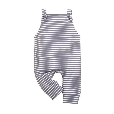 

Leutsin Newborn Infant Baby Boys Girls Sleeveless Striped Romper Jumpsuit Clothes