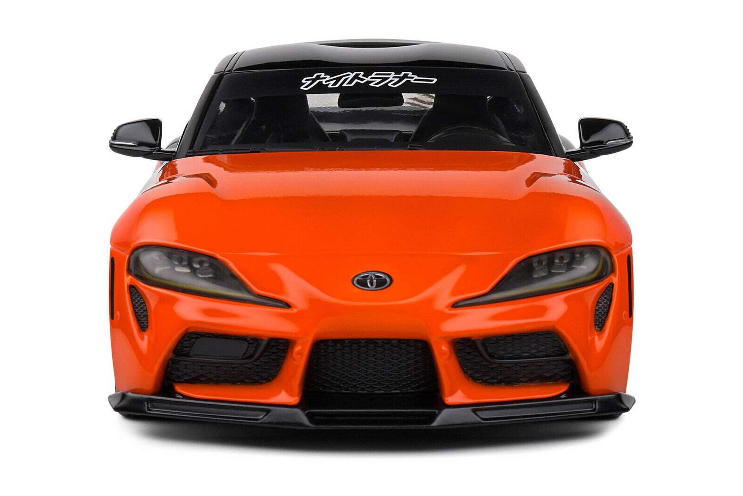 2024 Toyota GR Supra "StreetFighter" Orange and Black 1/18 Diecast Model Car by Solido