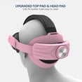 thumbnail image 6 of Comfort Head Strap for Meta Quest 3, Lightweight Replacement Strap VR Accessories, Reduce Face Pressure Comfortable Convenient Flip Design VR Headset for Quest 3-Pink, 6 of 7