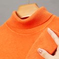thumbnail image 2 of Suéter de cuello alto con camisa de punto para hombres jóvenes y de mediana edad, suéter cálido de color sólido, suéter multicolor, 2 of 6