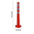 thumbnail image 2 of VEVOR Traffic Delineator, 6 PCS Posts Channelizer Cone, Delineator Post Kit 30” in Height, PU Traffic Post, Orange Safety Cones, Portable Spring Posts with Base, Barrier Cones with Reflective Bands, 2 of 9