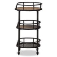 thumbnail image 4 of Baxton Studio YLX-9052 Bristol Rustic Industrial Style Metal & Wood Mobile Serving Cart, 4 of 6