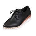 thumbnail image 2 of Miqool Women's Platform Wedge Heel Summer Casual Chic Pointed Toe Lace Up Thick Sole Rope Sole Dress Shoes, 2 of 9