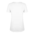 thumbnail image 6 of Alllist Womens Tops White Solid Short Sleeve V-Neck T-Shirts Women Blouses, 6 of 6