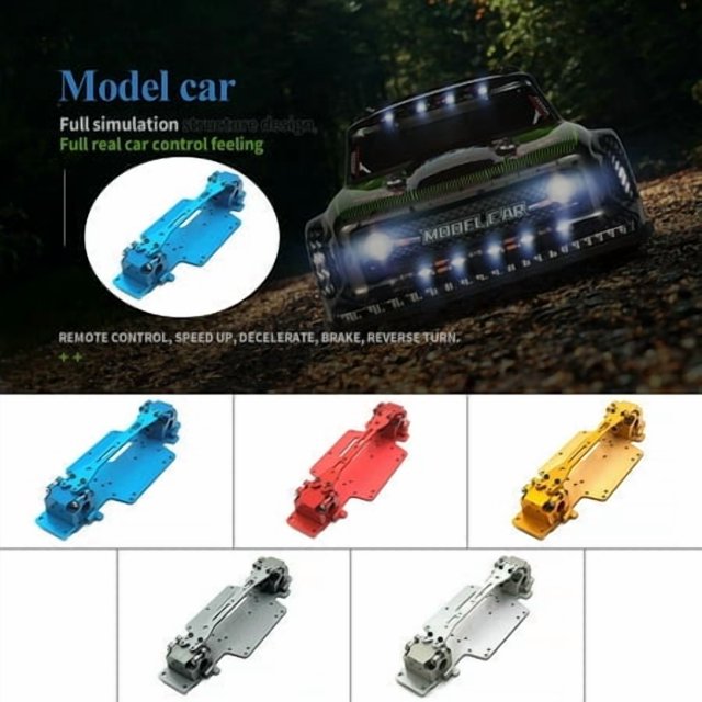 Metal Gearbox Mount Bottom Plate Kit 1:28 Remote Control Toy Truck Upgrade Spare Part Replacement for Wltoys K989 K999 P929 P939 Red