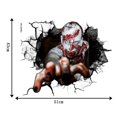 thumbnail image 5 of Pegatinas de pared de Halloween, decoración de fondo de fiesta para sala de estar, pared rota 3D, pegatinas de zombies de terror, pegatinas de PVC de vidrio para ventana JAMW Sencillez, 5 of 5