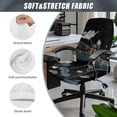 thumbnail image 6 of POLERO Vintage Dragonfly & Floral Print Elastic Cloth Desk Computer Chair Slipcover with Anti Slip Stretch One Piece High Back Chair Slipcover for Home Dining, 6 of 7