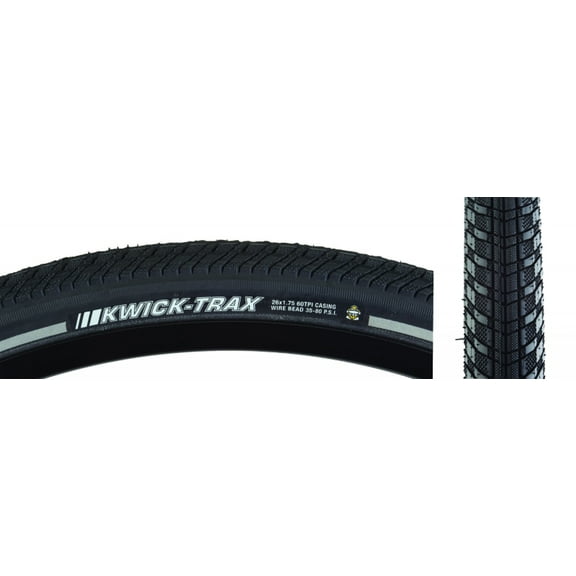 Kenda Tire K1053 26X175" Kwick Trax Iron Cap 80Psi Bkreflt
