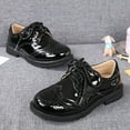 thumbnail image 5 of Povozer Little Boys' Lace-Up Dress Shoes Closed Round Toe(Black,12.5 Little Child), 5 of 5