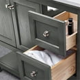 thumbnail image 3 of Fresca Manchester Regal 40" Gray Wood Veneer Traditional Bathroom Cabinet w/ Top & Sink, 3 of 9