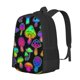 thumbnail image 1 of Balery Bright Mushrooms Mochila para hombre y mujer - Tela Oxford 600D resistente - Gran capacidad, resistente al agua, ideal para la escuela, viajes y senderismo, 1 of 6