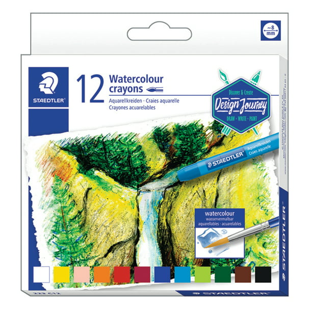 Staedtler Karat Watercolor Crayon Set, 12-Colors - Walmart.com
