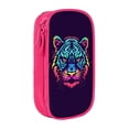 thumbnail image 1 of Large Storage Pencil Case, Neon Tiger Style Pattern with Zipper Large Capacity Pen Bag, 1 of 8