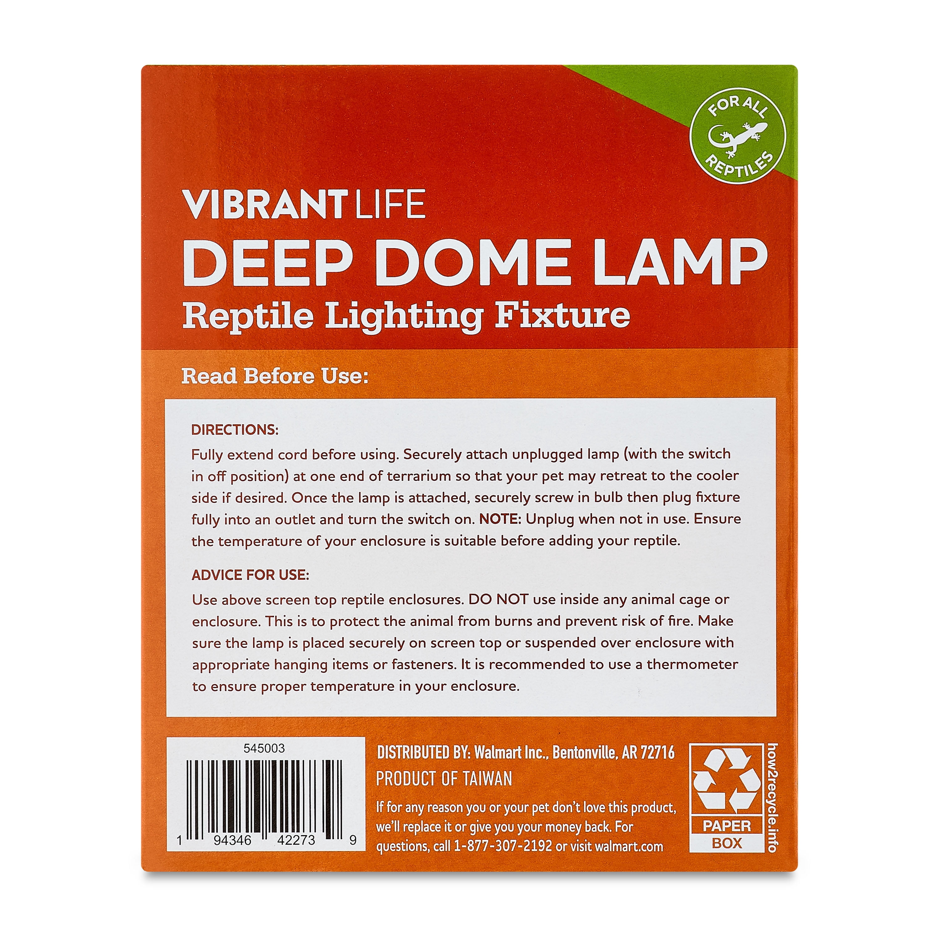 (3 pack) Vibrant Life Terrarium 5.5" Deep Dome Lamp with On/Off Switch for Reptiles