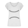 thumbnail image 4 of Camisetas sin mangas con cuello en V de verano para mujer, camisetas de manga corta con estampado de elementos de béisbol Retro OAVQHLG3B Store  lin121212, 4 of 4