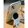 thumbnail image 4 of Funda blanda con soporte telescópico de astronauta chapado para iPhone, carcasa con cordón cruzado para iPhone 11, 13, 12, 14 Pro, XS Max, XR, XS, X, 7, 8 Plus, 4 of 4