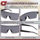 thumbnail image 5 of Gafas de montar para motocicleta Unique Bargains 1 Pc con lentes gris oscuro y marco negro, 5 of 6