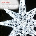thumbnail image 5 of Alpine Corporation 20" x 24" Acrylic Hanging Light-Up Star Holiday Decoration, White, 5 of 13