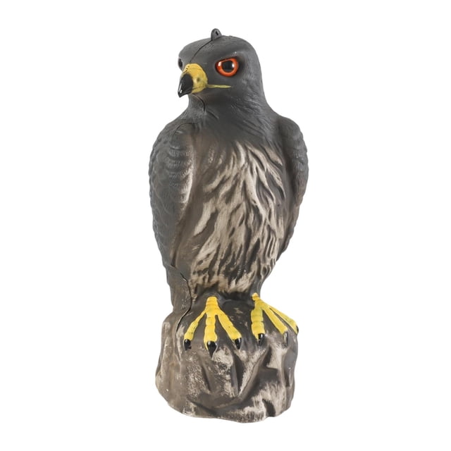 Estatua de Águila Jardín Simulada Decorativa Realista para Disuadir Aves Esculturas de Patio Material PE Adecuada para Protección de Huertos Césped Año 1202