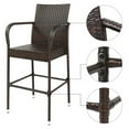 thumbnail image 4 of Al Fresco Outdoor Bar Stools Set of 2, Patio Wicker Counter Stools, 4 of 8