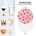 thumbnail image 5 of Leather Coasters with Heat-resistant for Drinks, Cute Fries Red Love -标题2 Round Shape, 5 of 5