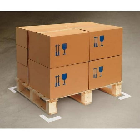 Mighty Line Floor Tape,White,2 inx6 in,L,PK100 ANGLEW