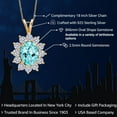 thumbnail image 2 of Gem Stone King 18K Yellow Gold Plated Silver Blue Apatite and White Zirconia Pendant Necklace for Women (1.80 Cttw, Gemstone Birthstone, Oval 8X6MM, with 18 inch Chain), 2 of 6