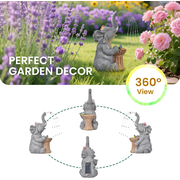 Solar Garden Decor Watering Elephant, Outdoor Statue Solar Light Decoration, Housewarming Gift, Birthday Gift for Women, Mom, Grandma