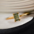 thumbnail image 3 of Agate Green Stone Ring Emerald Cut Moss Agate Bridal Ring Green Stone Solid 14K Gold Plated Ring For Fiancée Promise Ring Gift For Her' ||Ali Baba Jewellery, 3 of 5