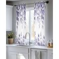 thumbnail image 5 of Purple Eucalyptus Leaves Sheer Curtains 54 Inch Length 2 Panels Set for Living Room/Bedroom, Spring Summer Botanical Kitchen Curtains Grommet Semi-Sheer Curtains Drapes Window Treatments 42"x54"x2, 5 of 7
