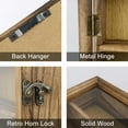 thumbnail image 6 of Carbonized Wood Shadow Box Frame Plexiglass Window Door with Removable Shelves 11 x 14, 6 of 6