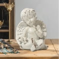 thumbnail image 4 of Antique White Small Cherub Angel Statues with Dove 5", Distressed Finish Resin Collectible Angel Figurines, Greek Statue Decor for Indoor, Decorative Garden Peace Angel for Gifts Patio Porch Lawn, 4 of 7