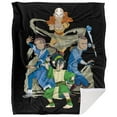 thumbnail image 2 of Avatar The Last Airbender Blanket, 50"x60" Team Avatar Elements Silky Touch Sherpa Back Super Soft Throw Blanket, 2 of 5