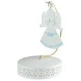 thumbnail image 3 of Roman Blue Ribbon Porcelain Angel Ornament With Hanger and Base #46721B, 3 of 3