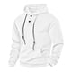 thumbnail image 5 of MHFRRA Sudadera con Capucha de Manga Larga para Hombre, Estilo Informal, Deportivo, Holgado, de Color Liso Blanco, 5 of 8