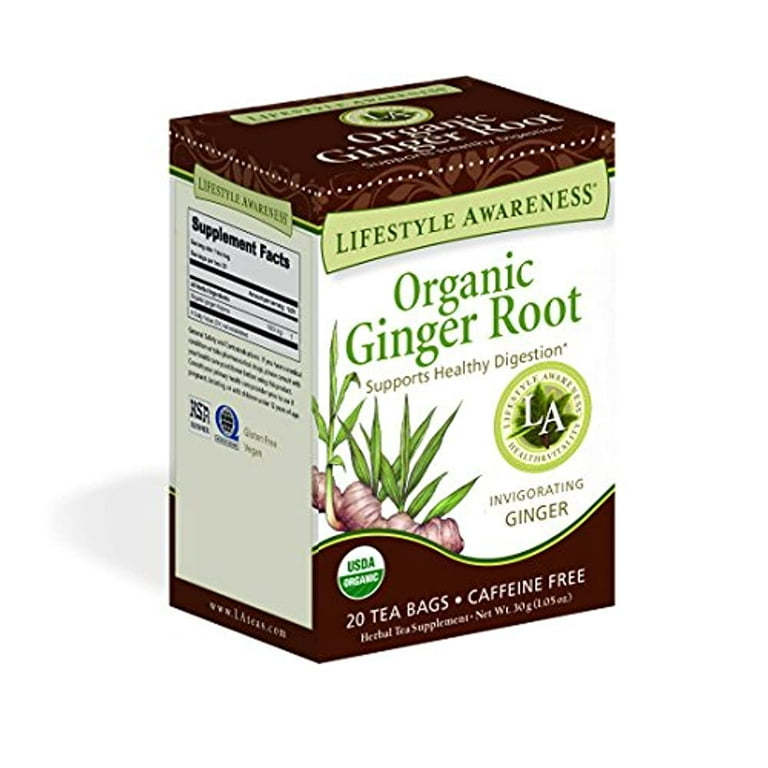 Lifestyle Awareness Herbal Organic Ginger Root Tea 1.2 OZ Walmart